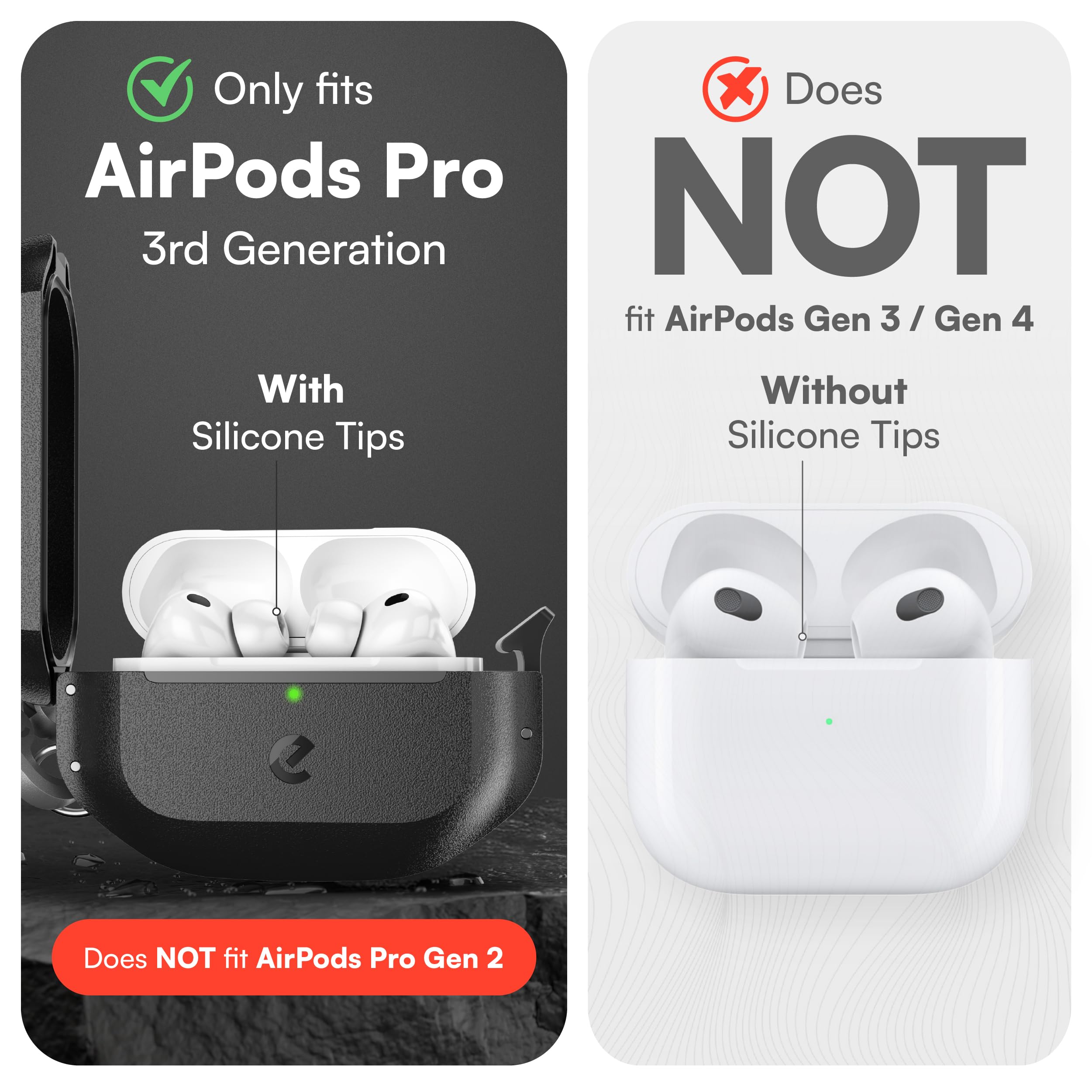 Amazon.com: Keybudz for Waterproof AirPods Pro 3 Case with Lock
